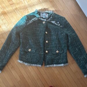 Walter Baker Emerald Tweed Blazer